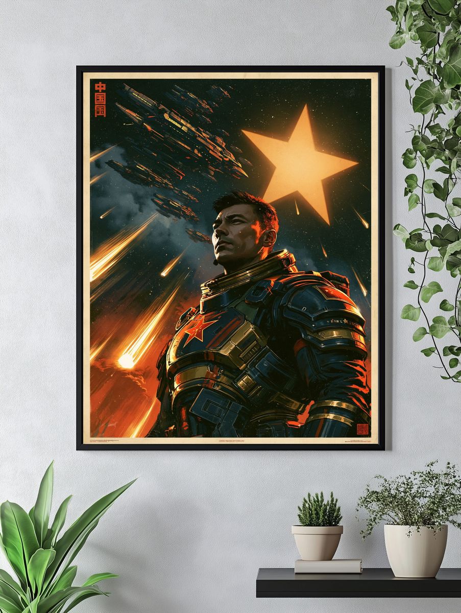 Space Soldier — Sci-Fi Print. — room view 4