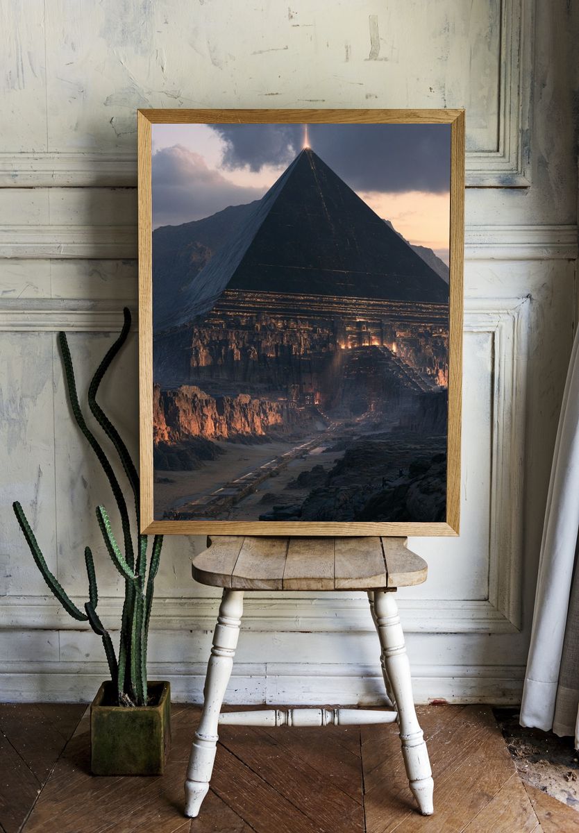 Mystic Pyramid at Sunset Print. room preview