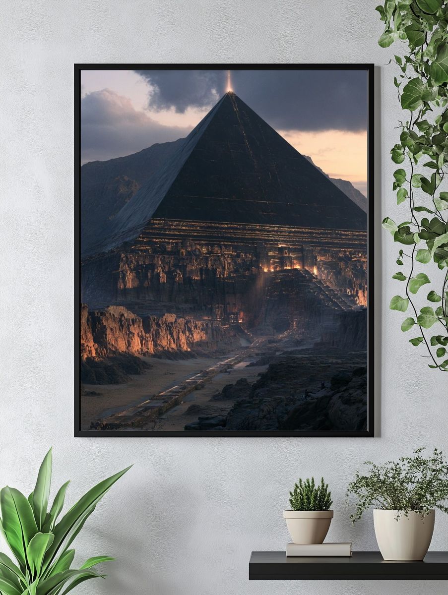 Mystic Pyramid at Sunset Print. — room view 4