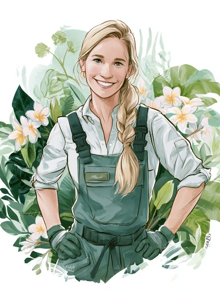 Gardener Portrait Illustration Poster. poster — illustration art