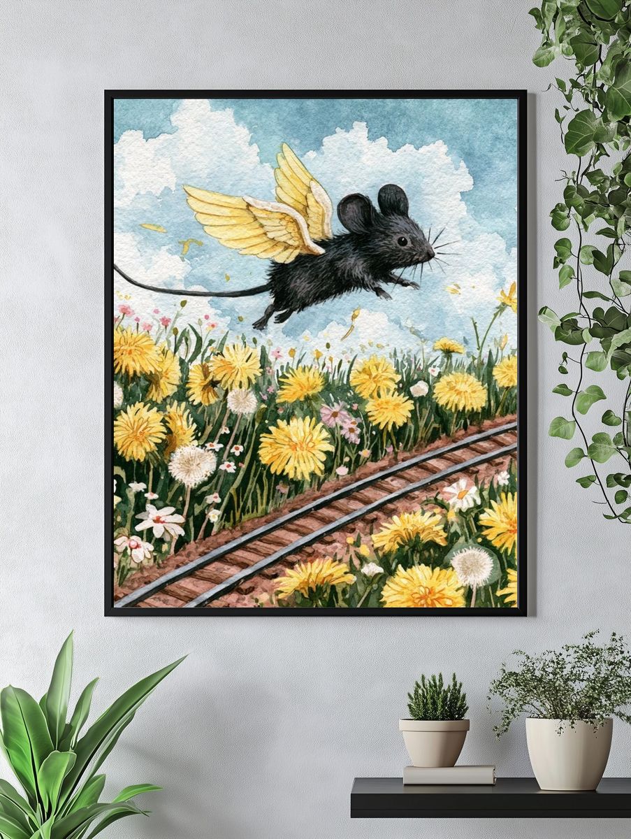 Winged Mouse Meadow Poster. — room view 4