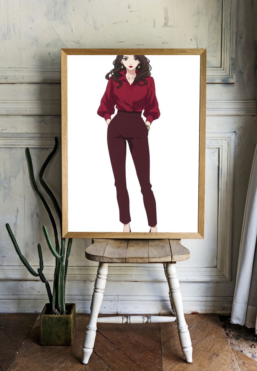 Elegant Fashion Woman Illustration Poster. room preview