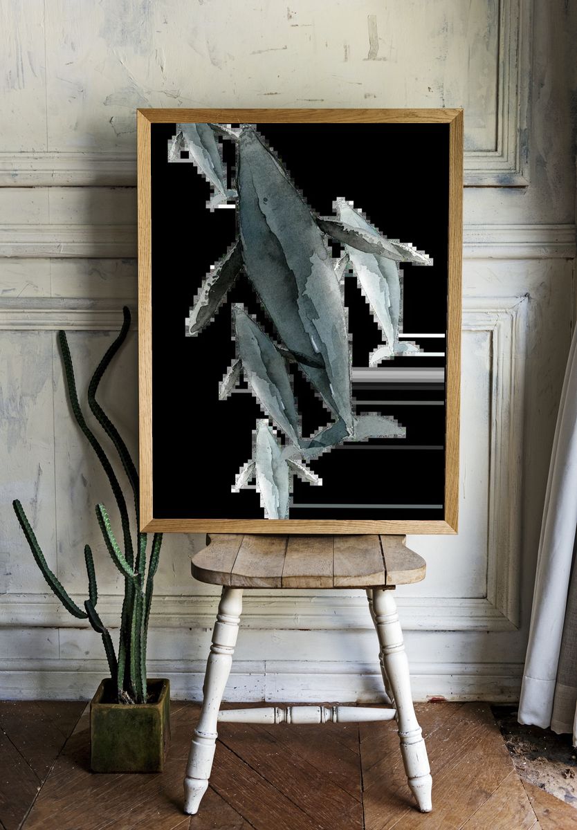 Gothic Portrait Illustration Poster. — room view 1