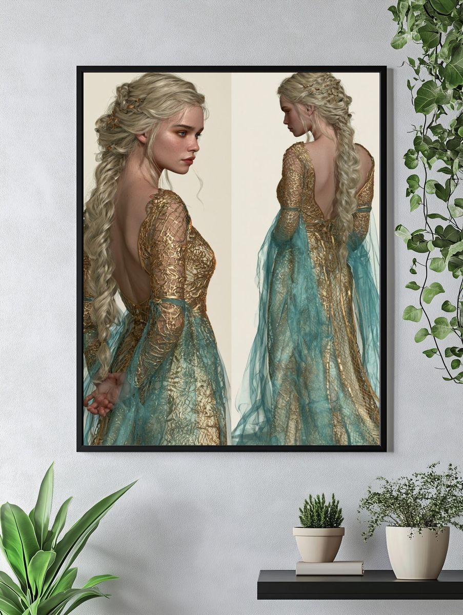Elven Gown Portrait Print. — room view 4