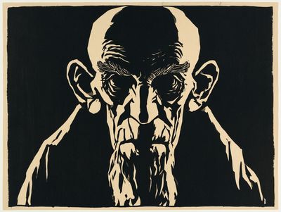 Monochrome Gollum Portrait Print.
