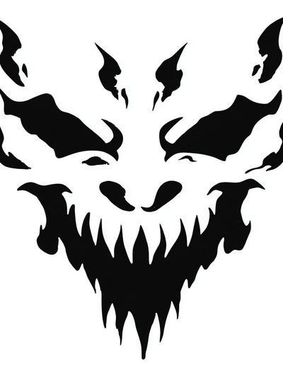 Demonic Skull Silhouette Poster. poster