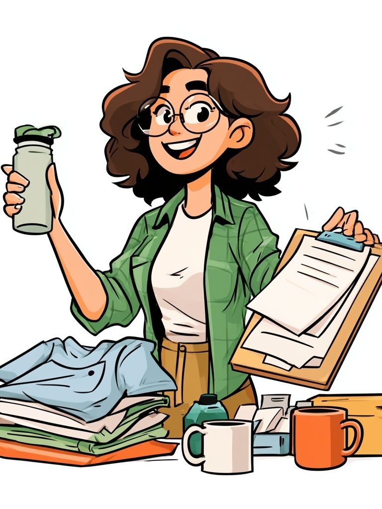 Organized Student Illustration Poster. poster detail