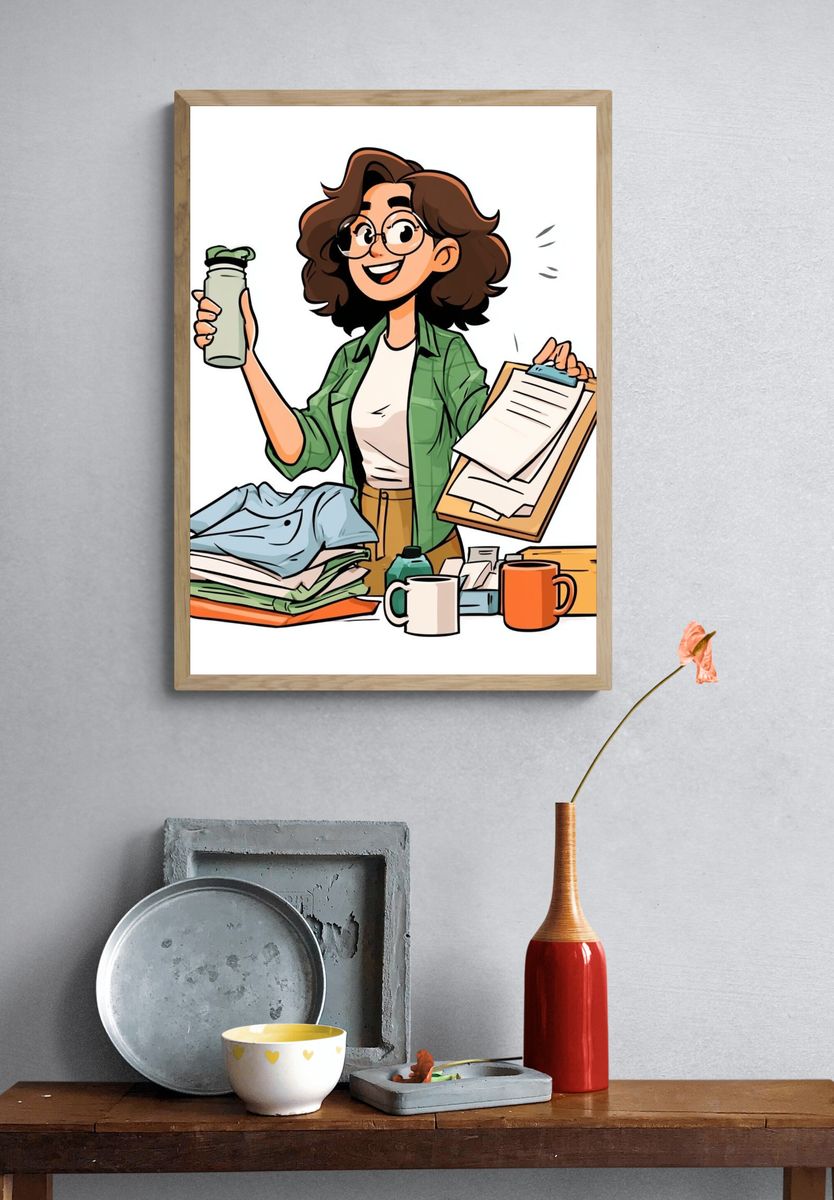 Organized Student Illustration Poster. — room view 3