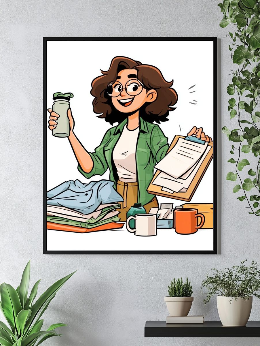 Organized Student Illustration Poster. — room view 4