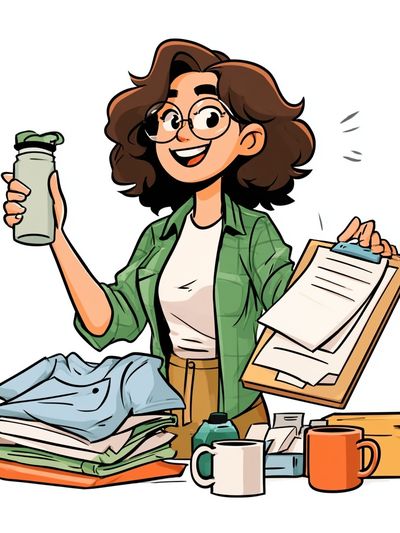 Organized Student Illustration Poster. poster