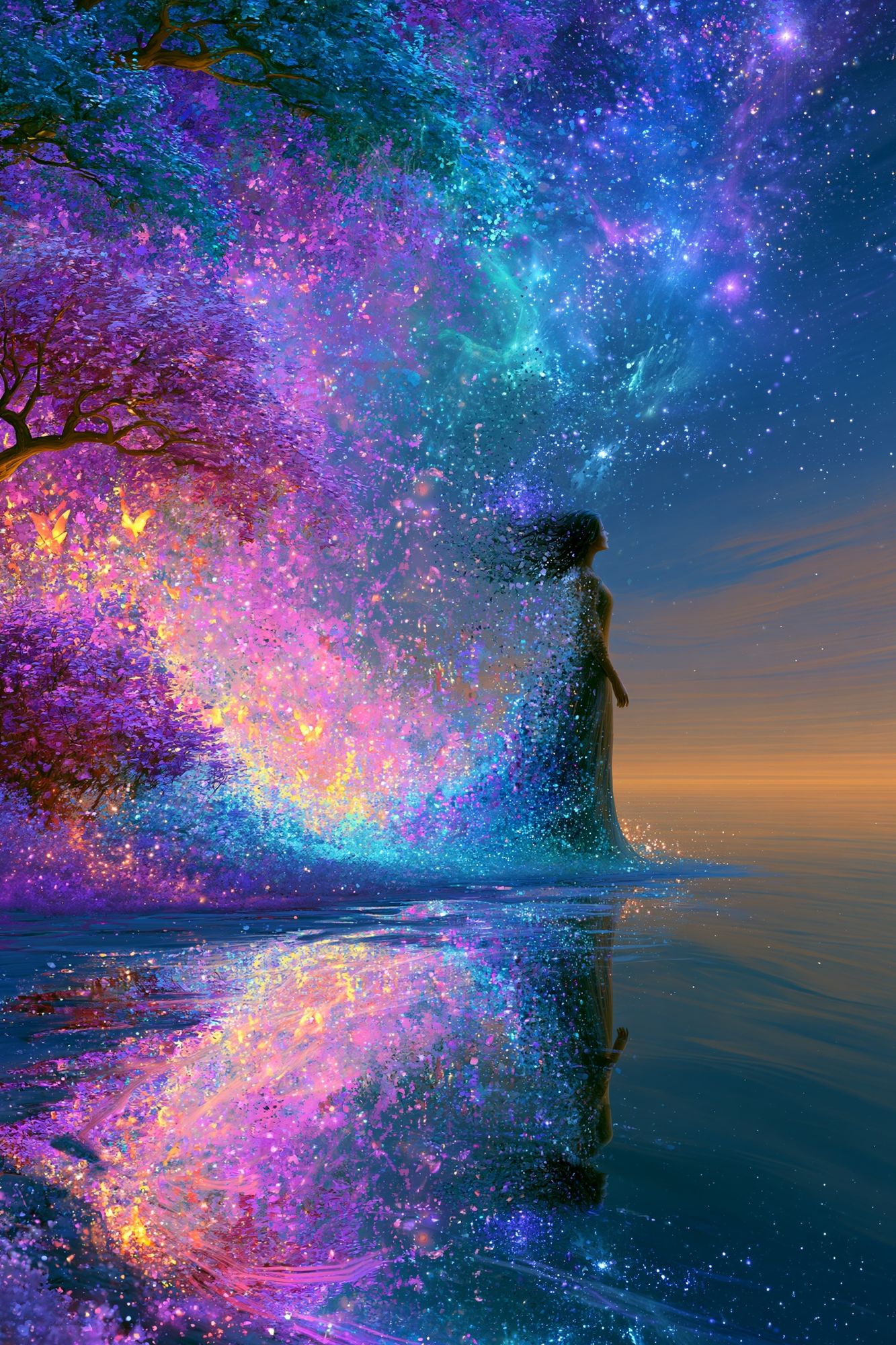 Celestial Woman Fantasy Print. poster — illustration art