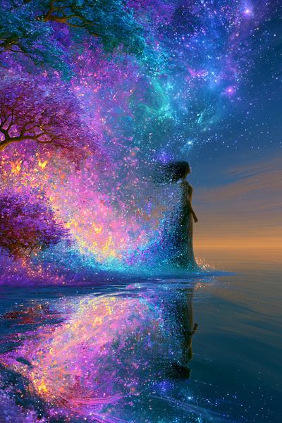 Celestial Woman Fantasy Print. poster