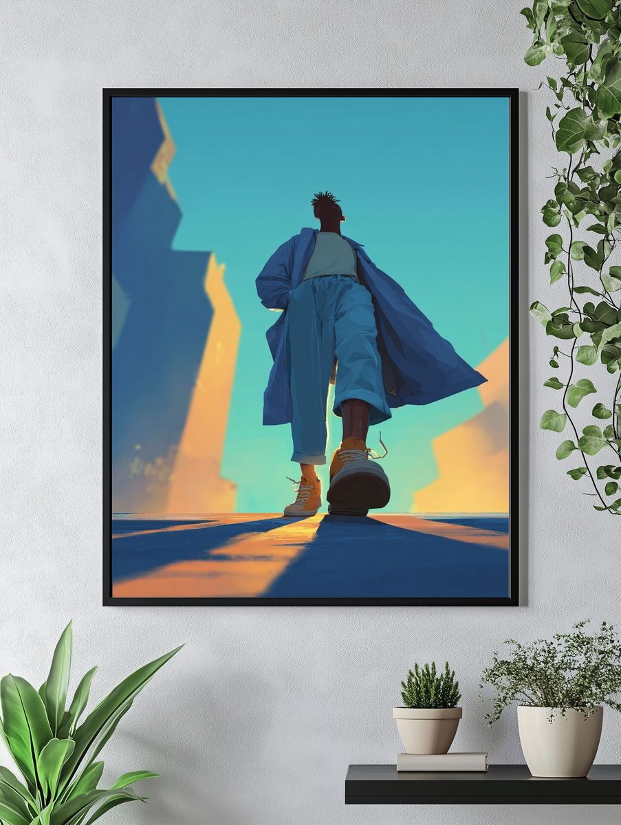 Silence Sheep Art Nouveau Poster. — room view 4