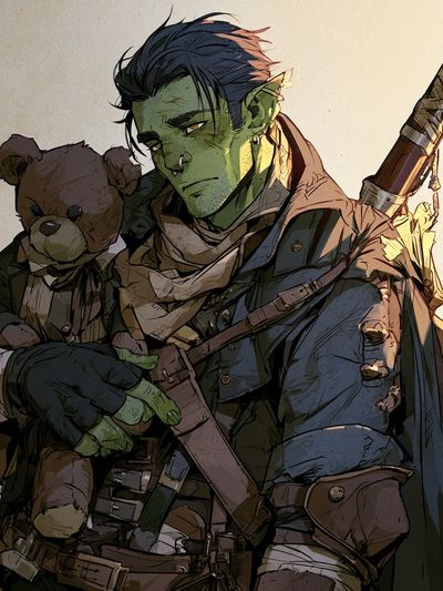 Fantasy Orc Portrait Poster. poster