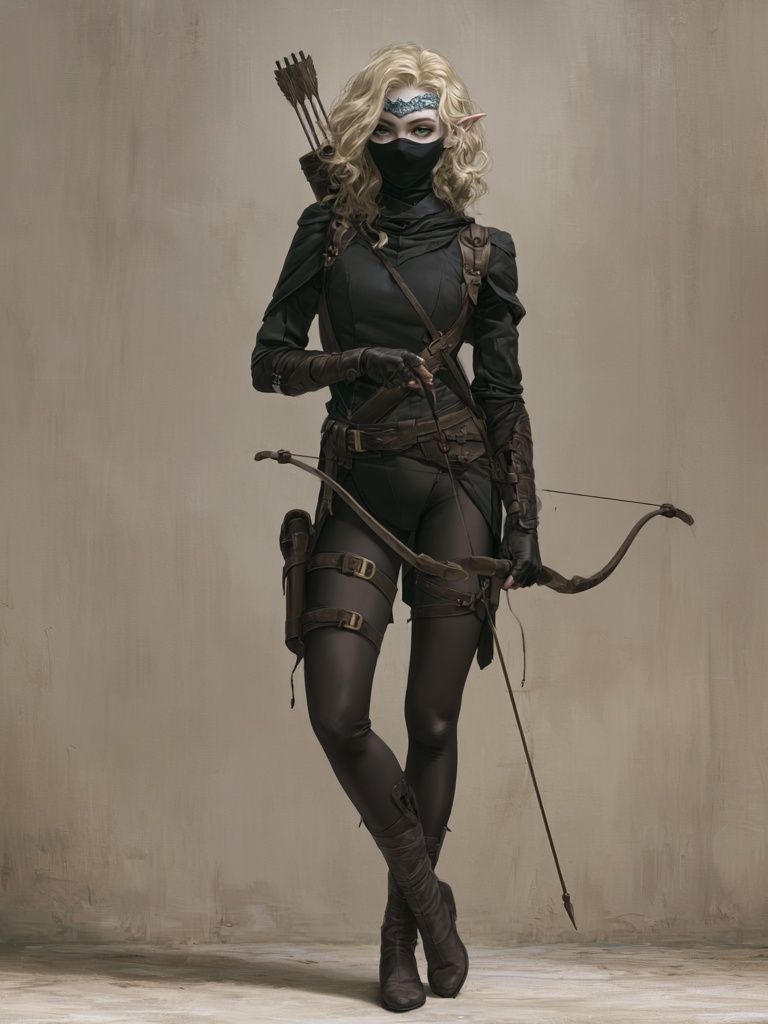Elven Archer Fantasy Illustration Poster. poster — illustration art