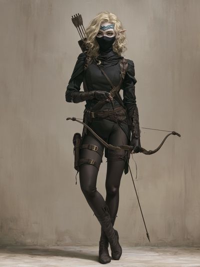 Elven Archer Fantasy Illustration Poster. poster