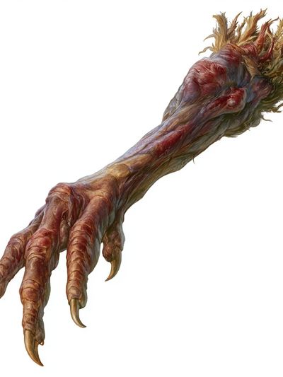 Monster Clawed Arm Illustration Poster.