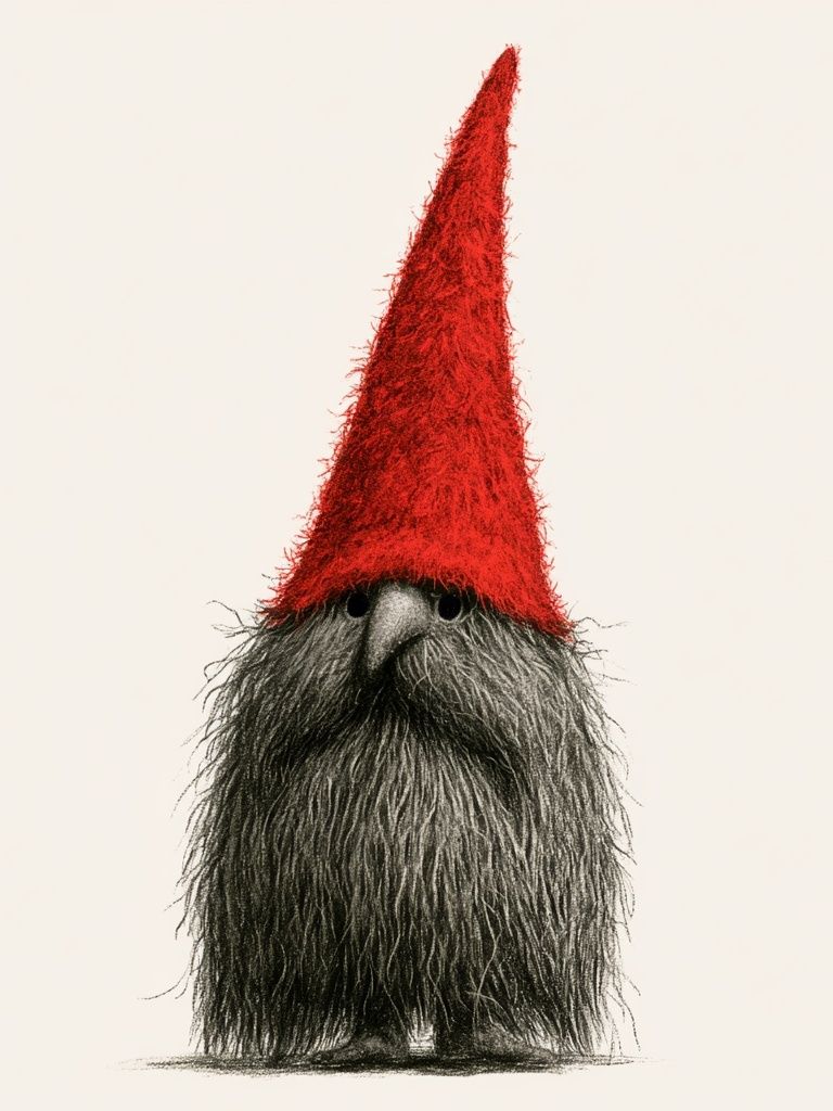 Gnome Portrait Illustration Poster. poster detail