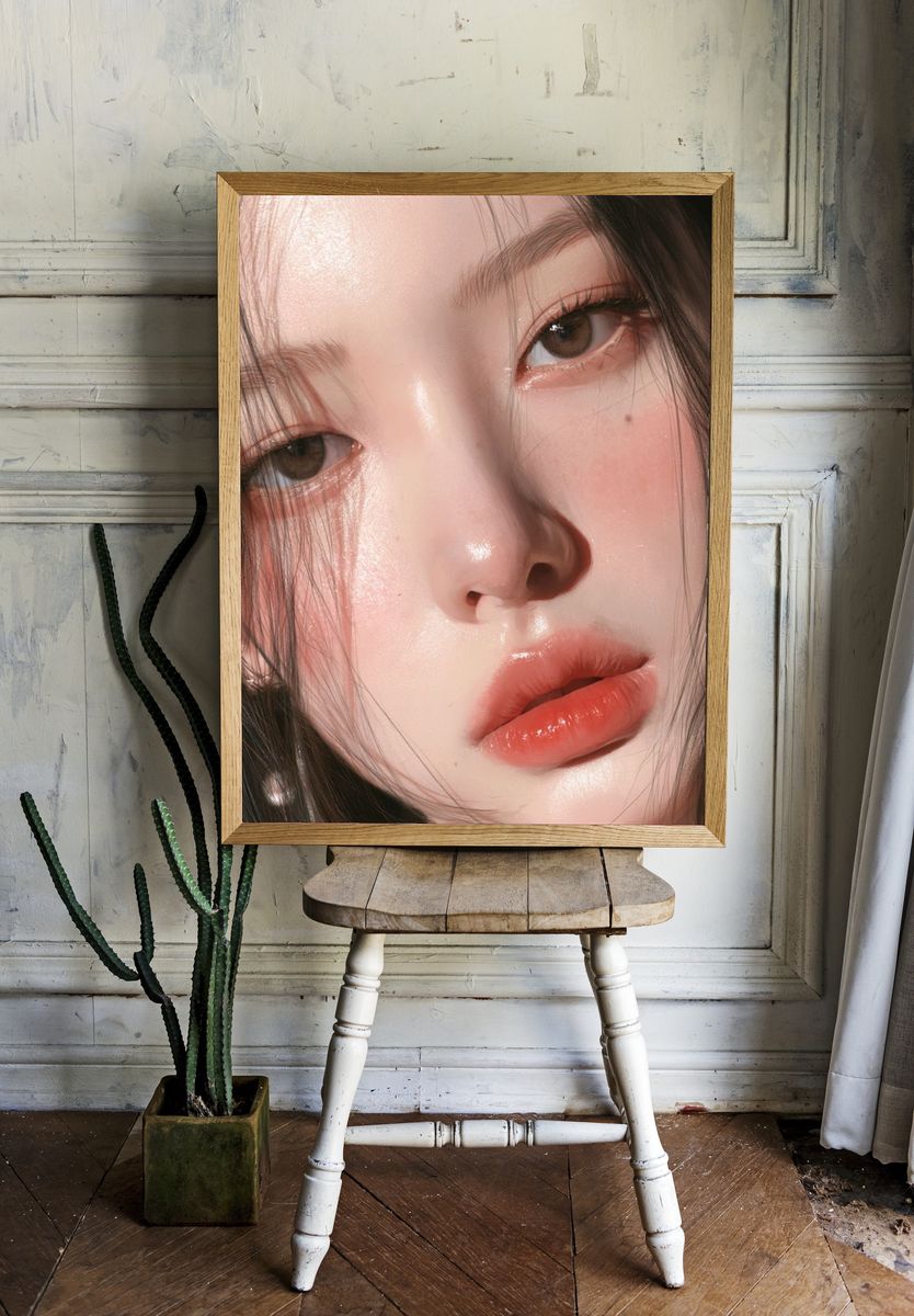 Soft Glam Portrait Print. — room view 1