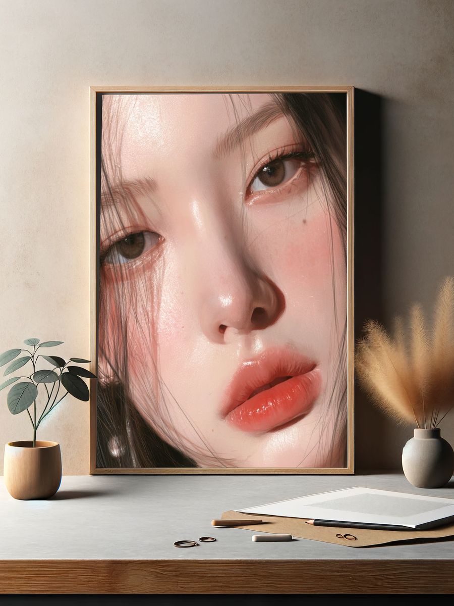 Soft Glam Portrait Print. — room view 2