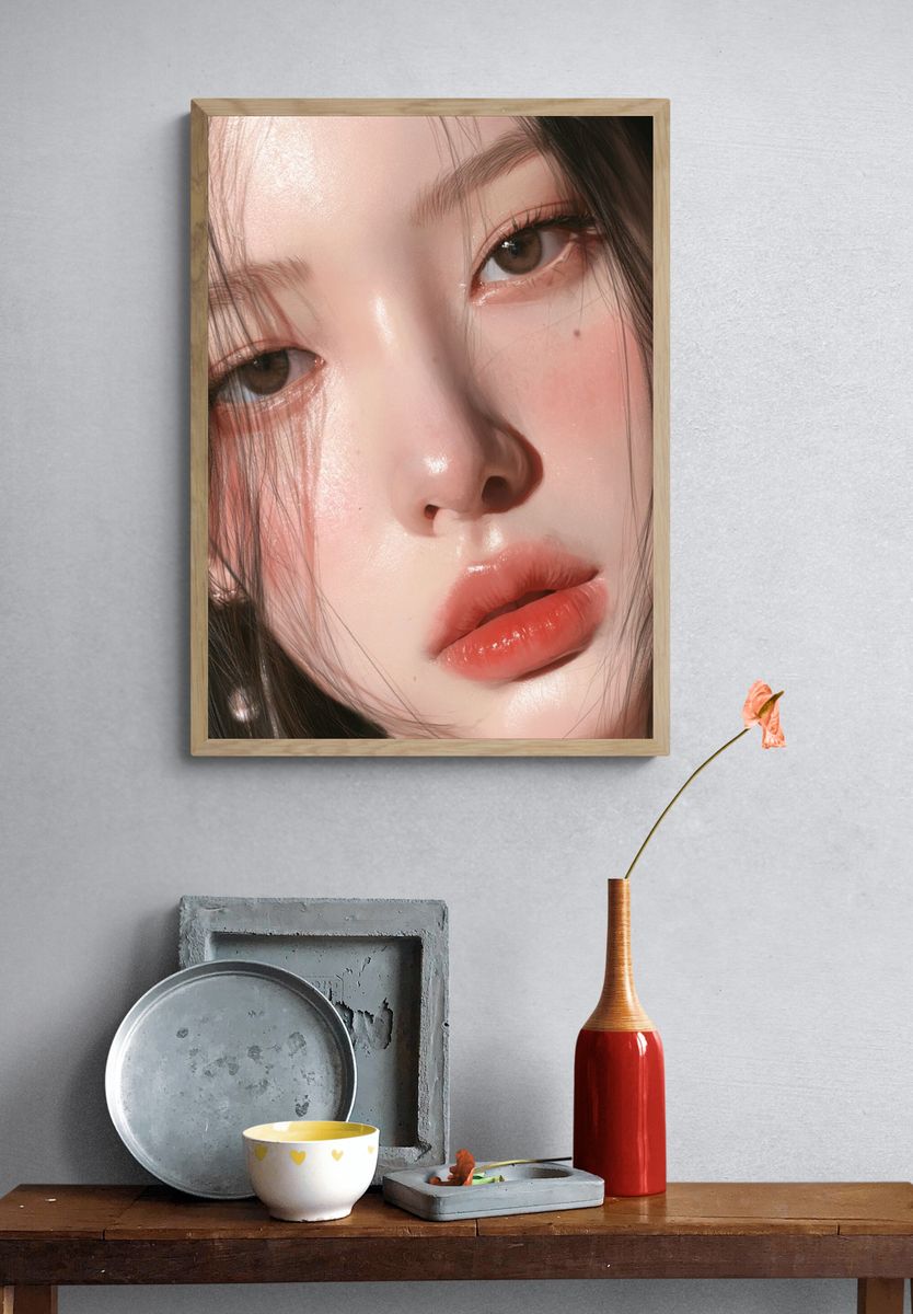 Soft Glam Portrait Print. — room view 3