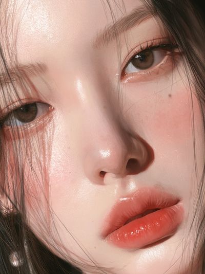 Soft Glam Portrait Print. poster