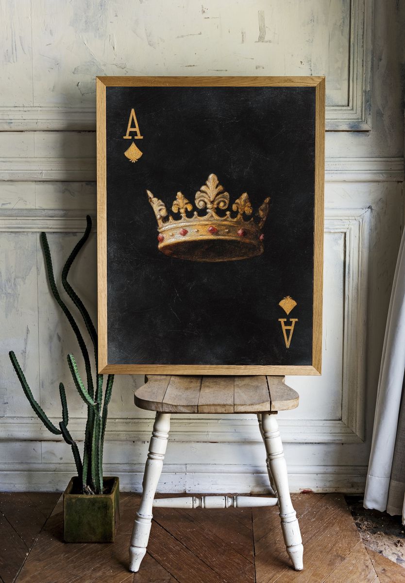 Royal Crown Ace of Spades Poster. room preview
