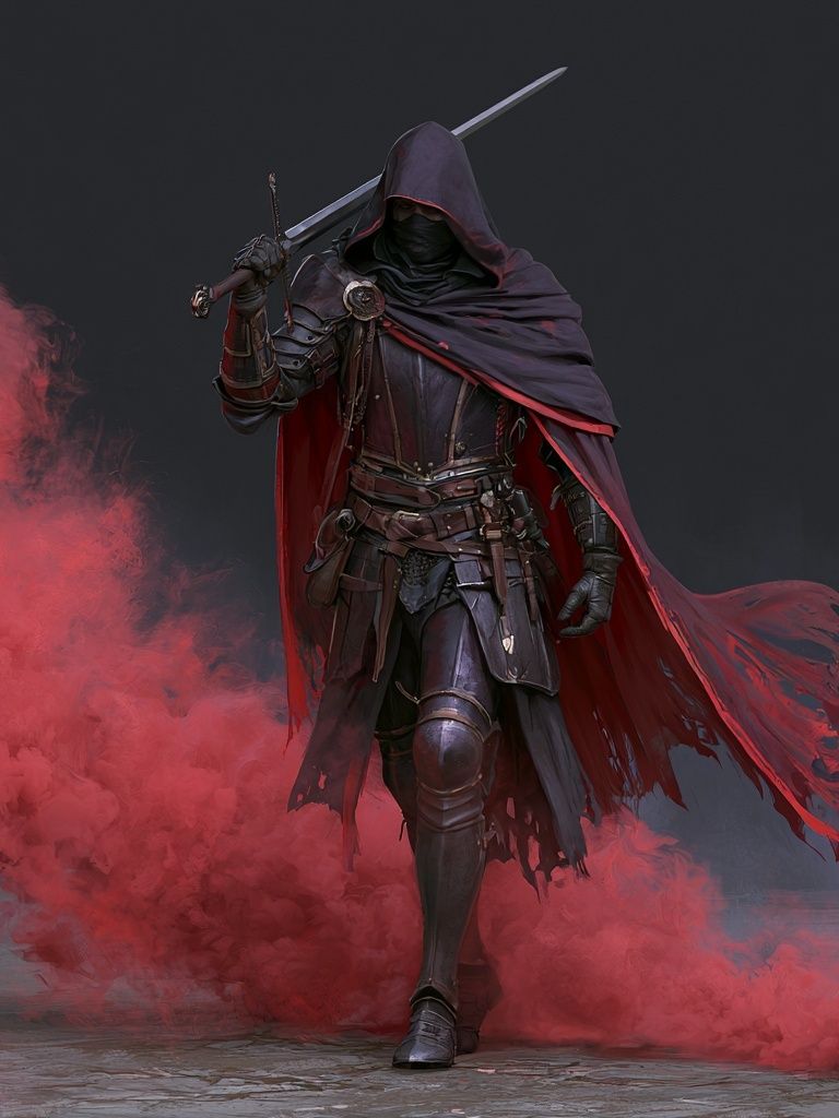 Shadow Assassin Fantasy Print. poster — illustration art