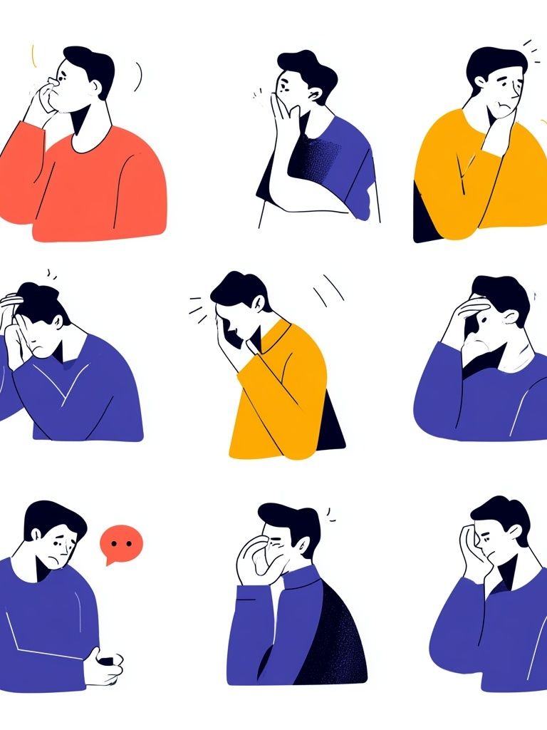 Emotional Faces Illustration Poster. poster detail