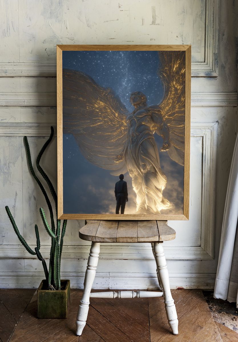 Celestial Guardian Fantasy Print room preview