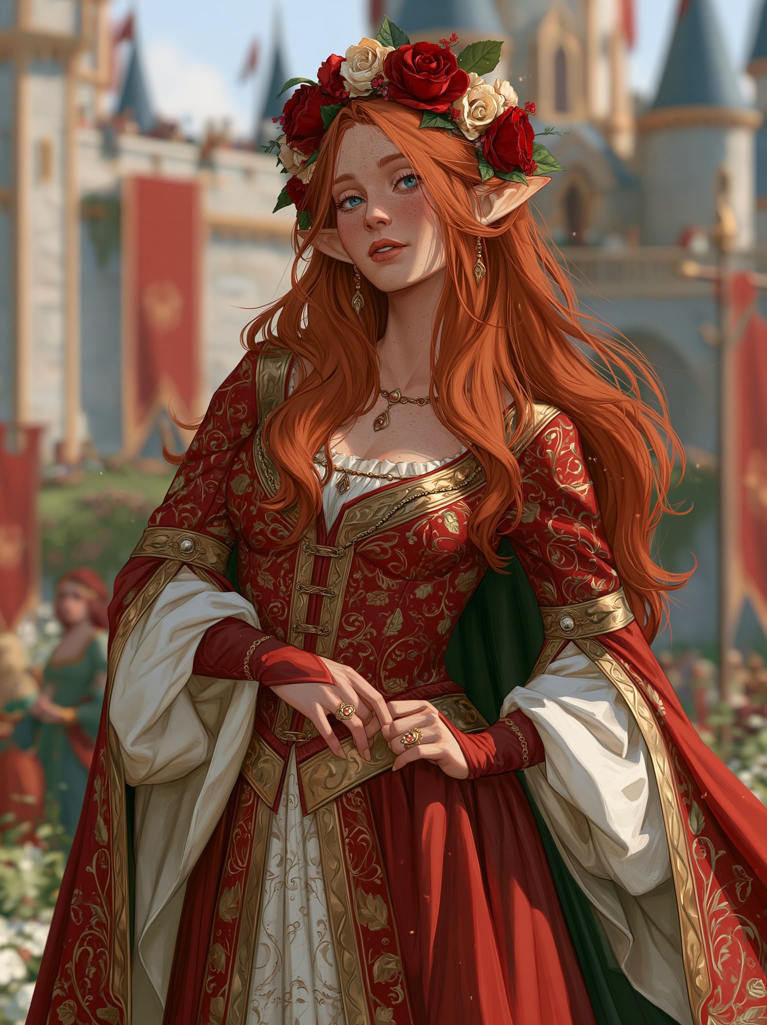 Elven Princess Fantasy Illustration Poster. poster — illustration art