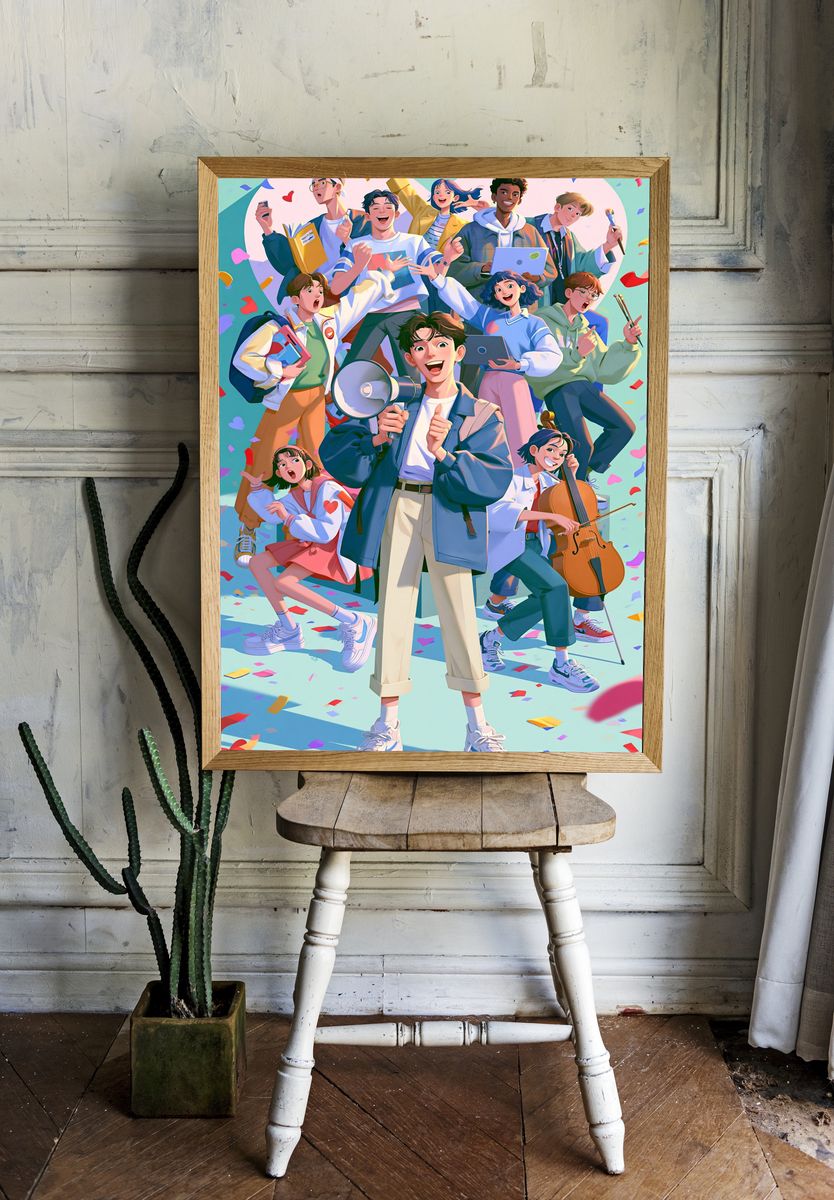 Student Celebration Digital Art Poster. room preview