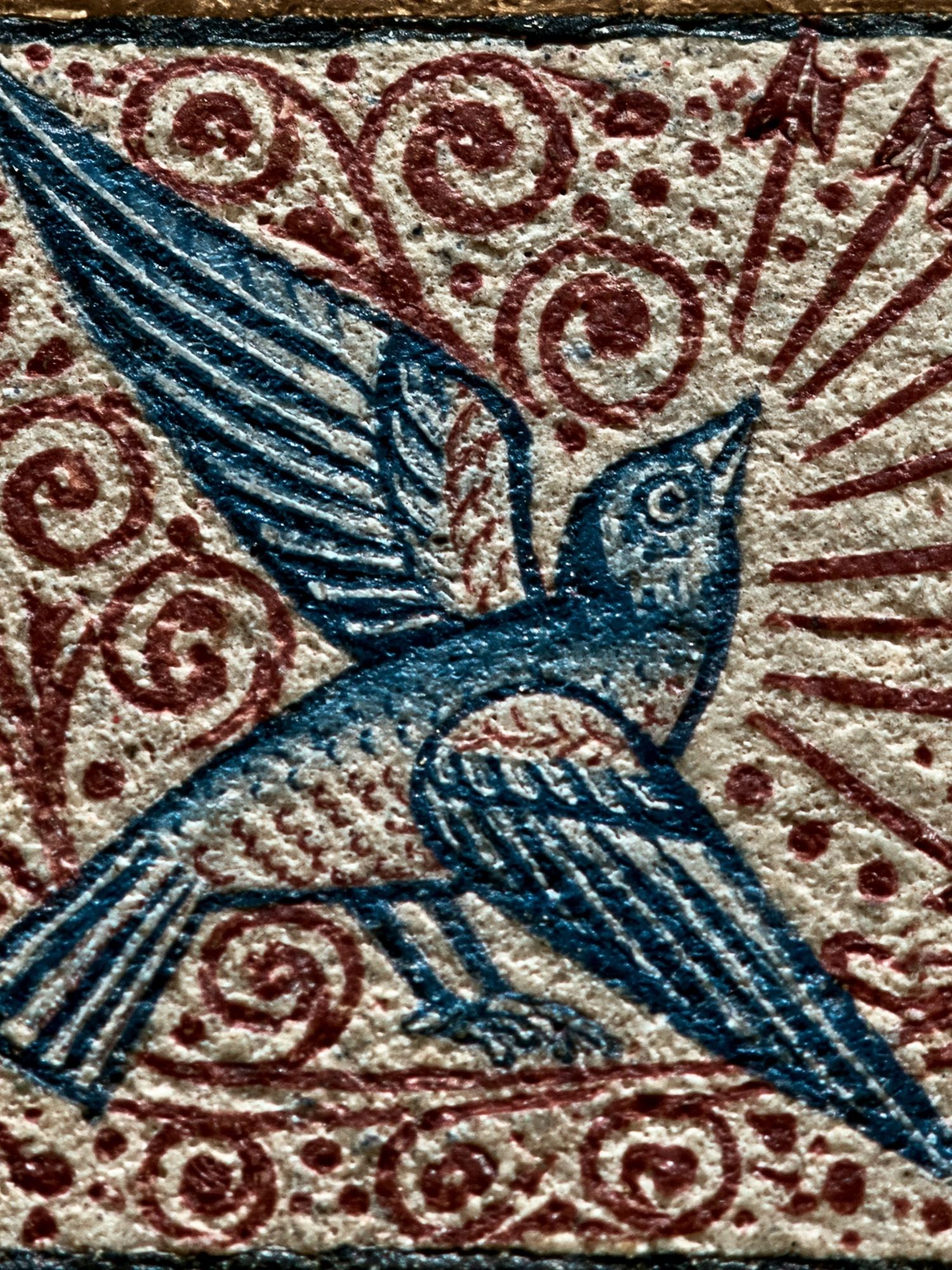 Blue Bird Folk Art Print. poster — illustration art