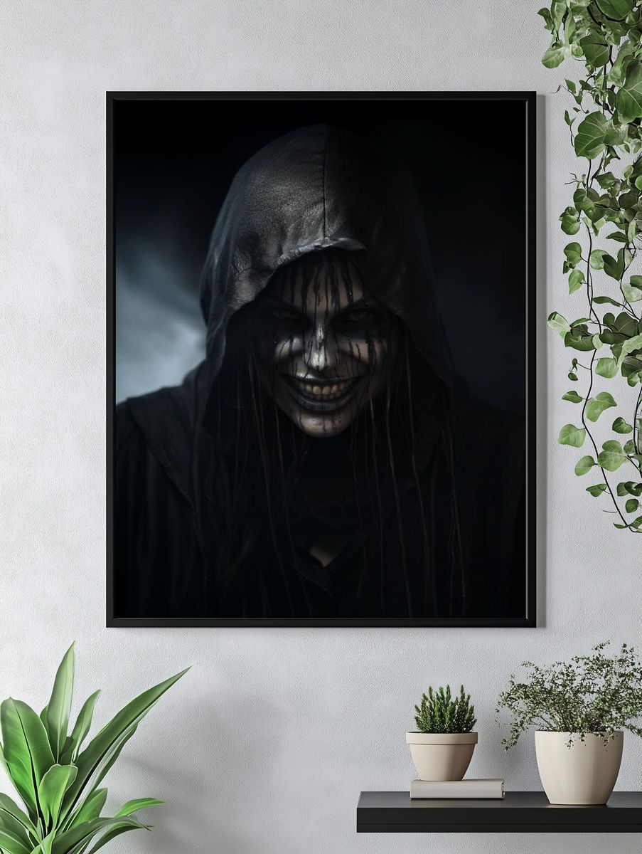 Dark Hooded Figure Horror Poster. — room view 4