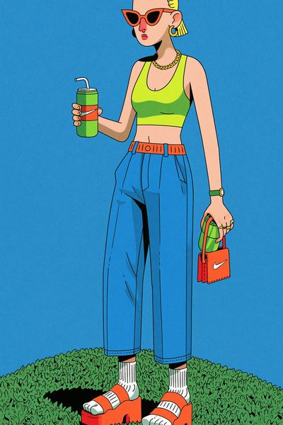 Streetwear Girl Illustration Poster.