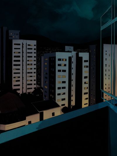 Night City Skyline — Illustration Print. poster print