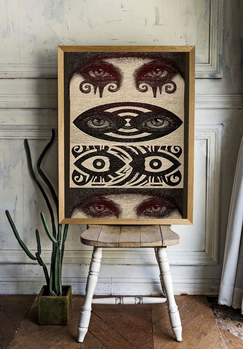Mystic Eyes Illustration Poster. room preview