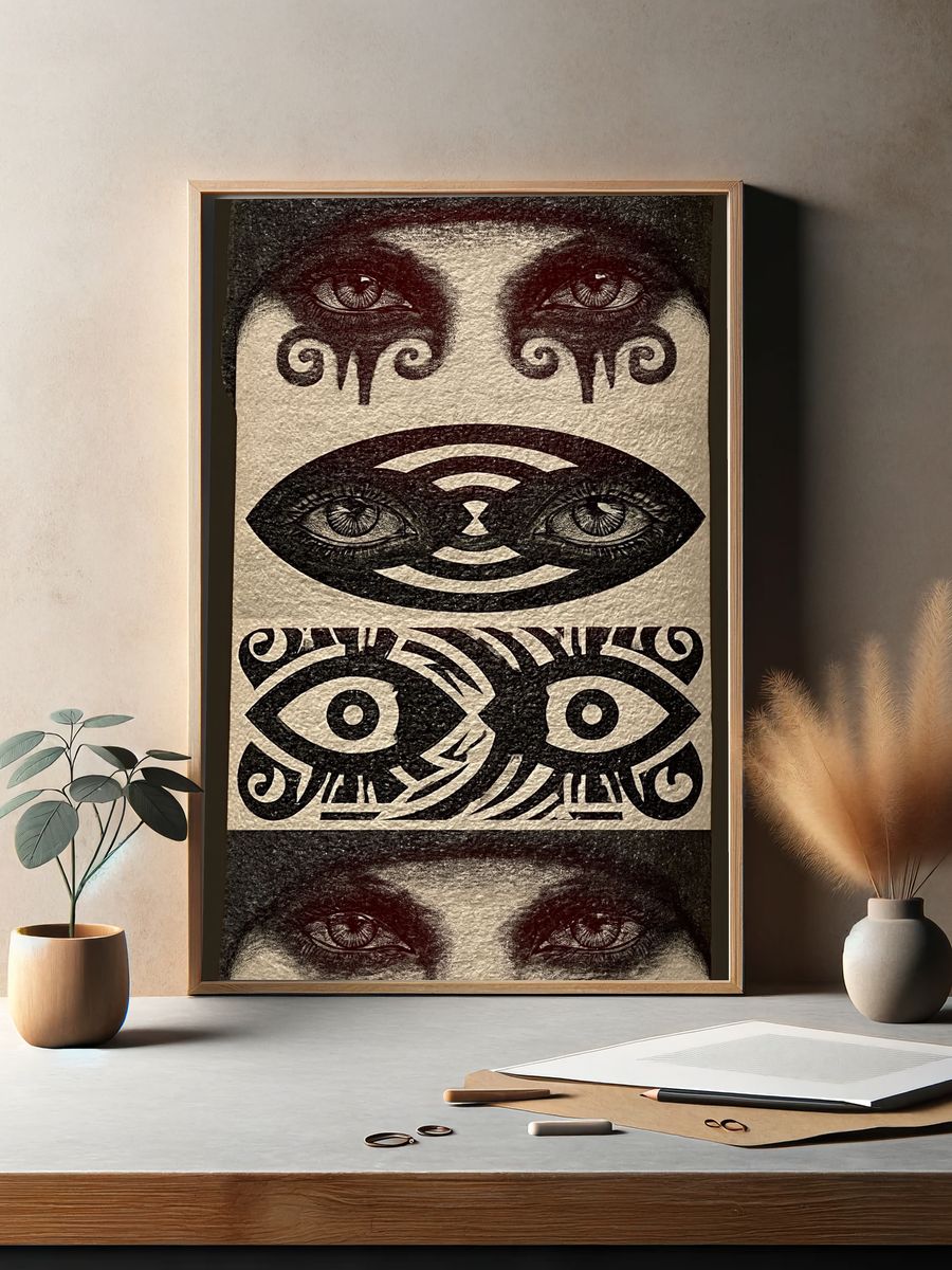 Mystic Eyes Illustration Poster. — room view 2