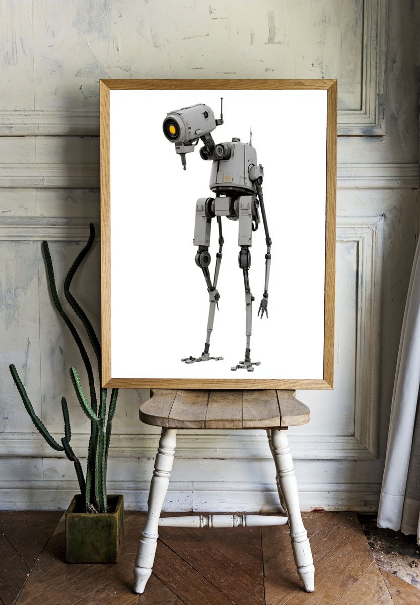 Sci-Fi Robot Character Print. — room view 1