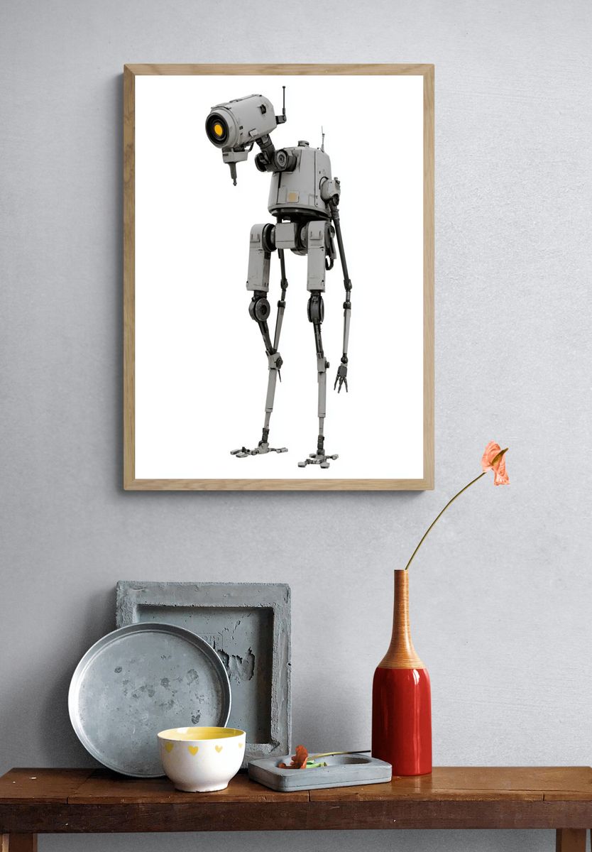 Sci-Fi Robot Character Print. — room view 3