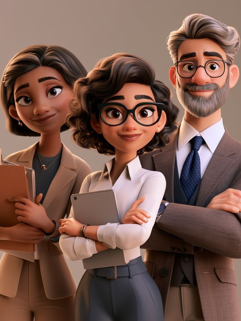 Professional Team Portrait Illustration Poster. poster — illustration art