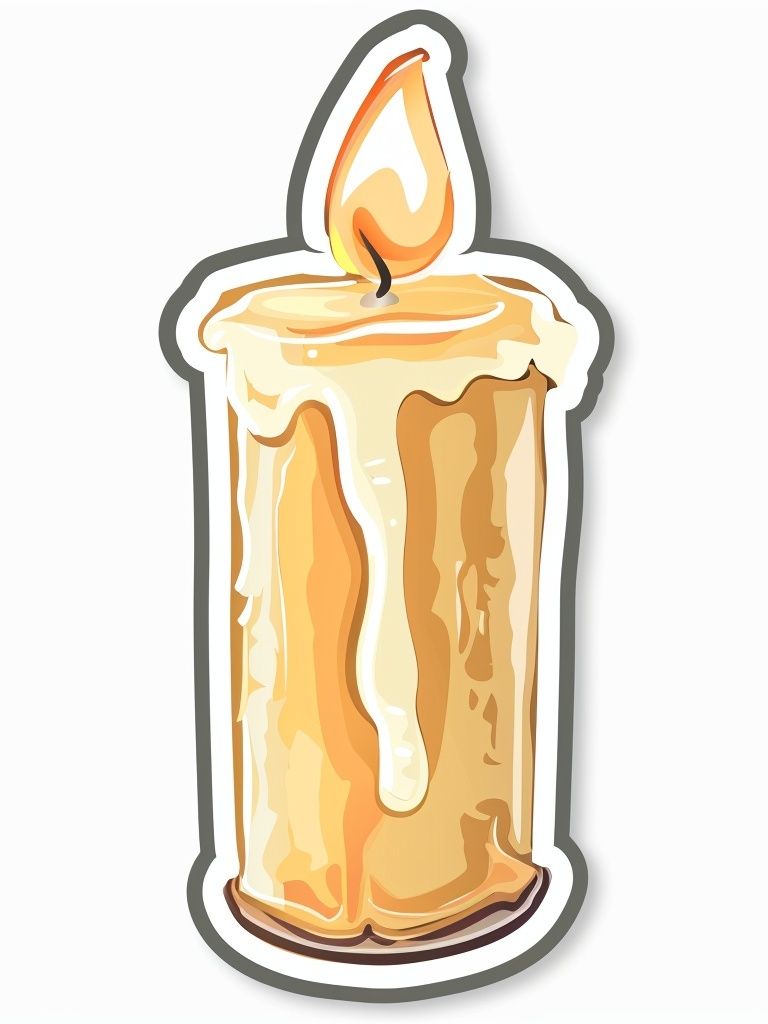 Melting Candle Illustration Poster. poster detail