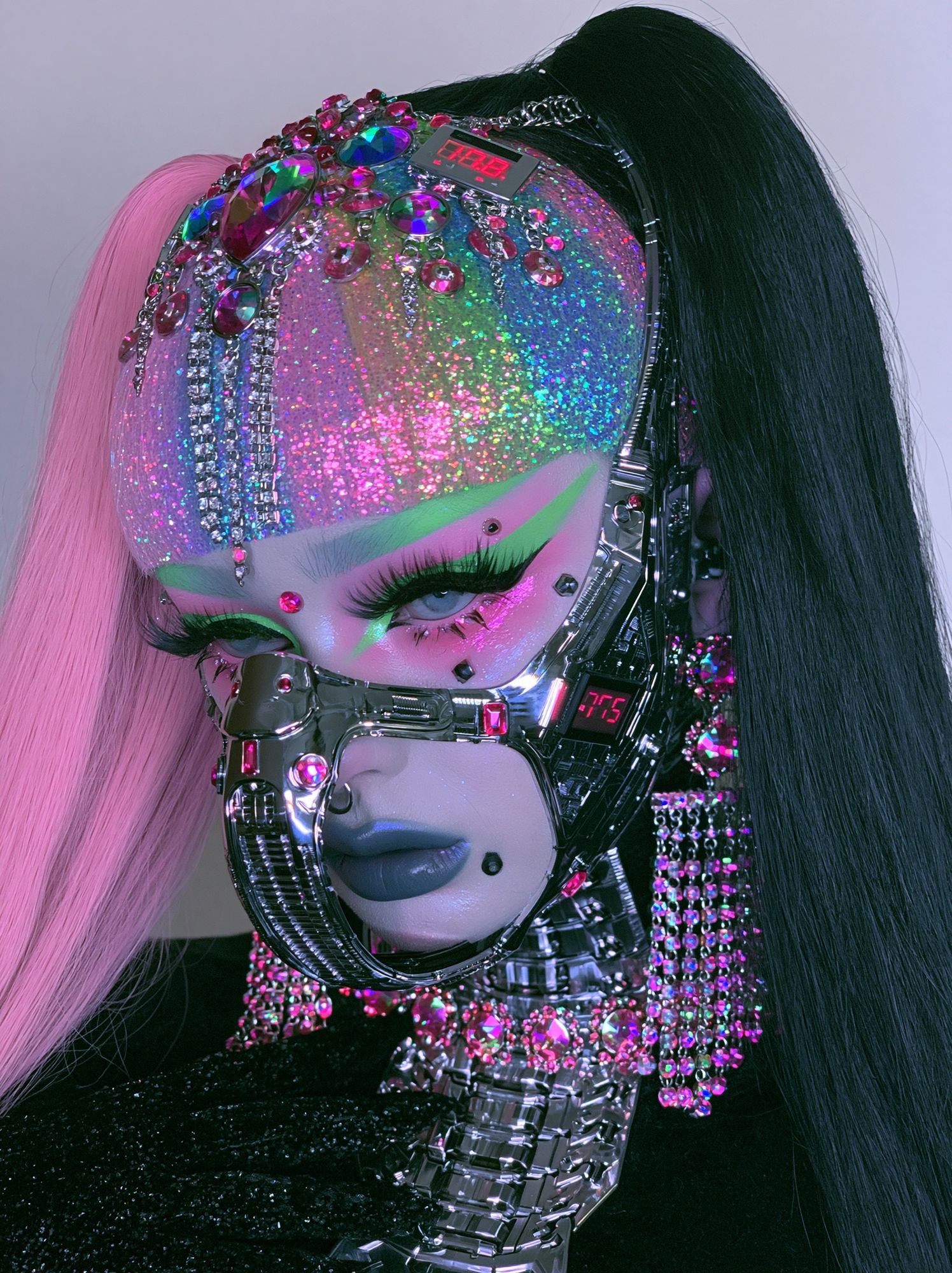 Cyber Glam Portrait Print. poster detail