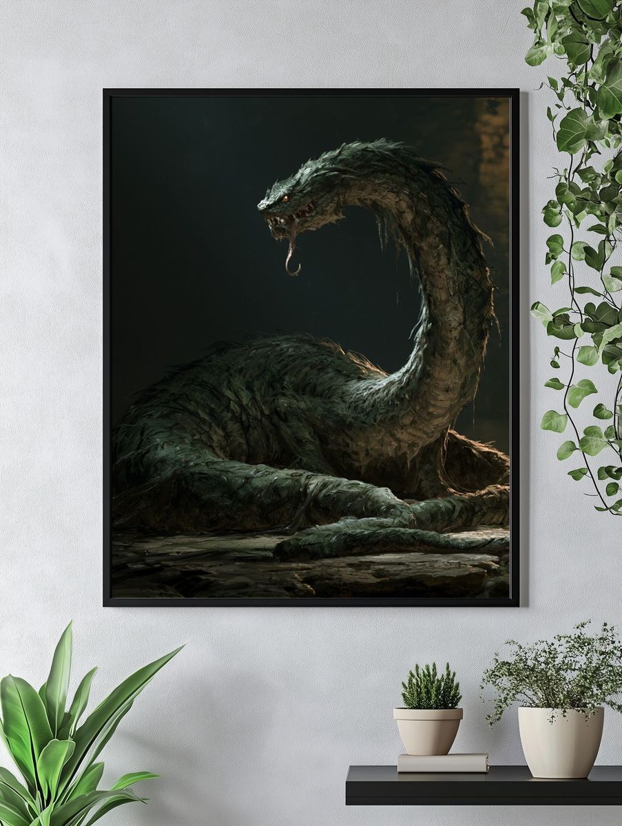 Serpent Dragon Fantasy Poster. — room view 4