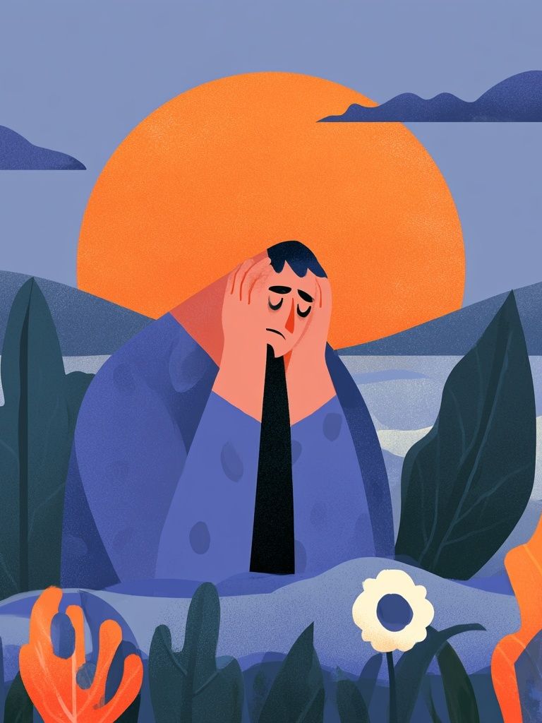 Melancholy Sunset Illustration Poster. poster detail