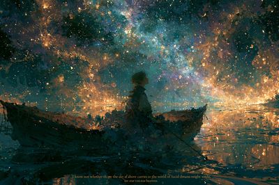Dreamy Starry Boat Ride Print.
