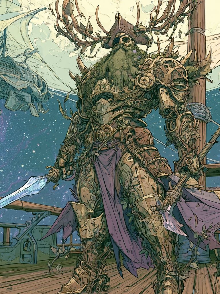 Forest Guardian Fantasy Illustration Poster. poster detail