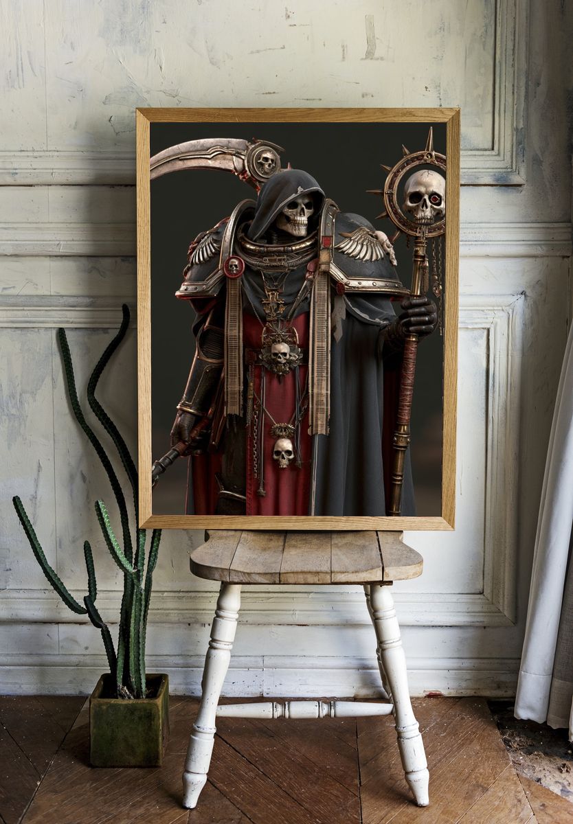 Skull Reaper Fantasy Poster. — room view 1