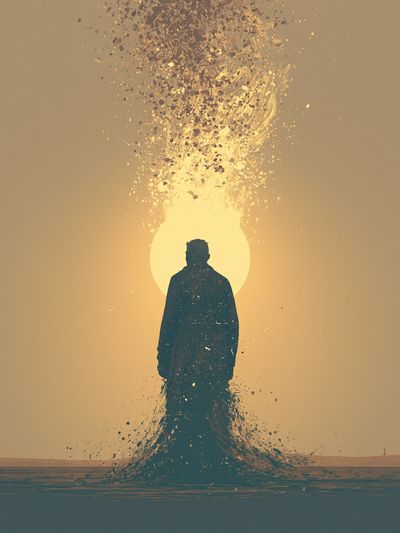 Surreal Silhouette Sunset Print. poster print