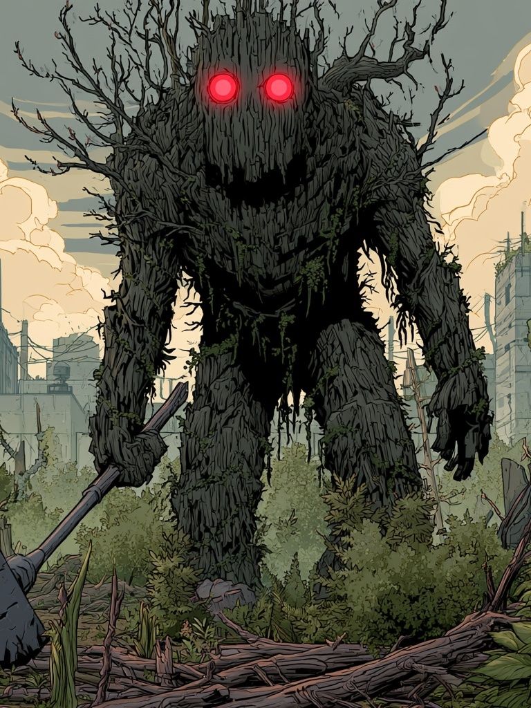 Forest Giant Digital Art Poster. poster — illustration art